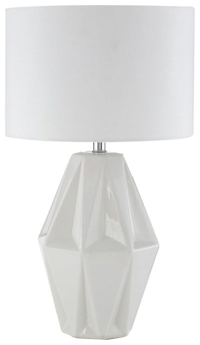 Jenna - Ceramic - Table Lamp - White